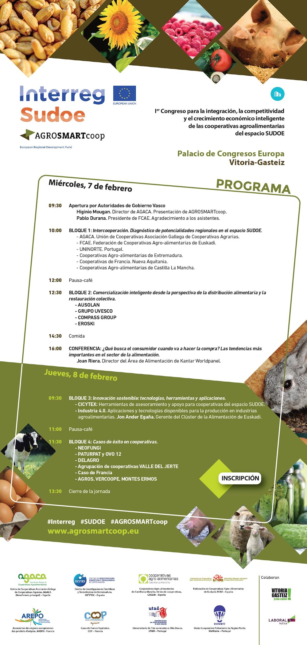 Extremadura participa en el I Congreso para Integración, Competitividad y Crecimiento Económico Inteligente de las Cooperativas Agroalimentarias del Espacio SUDOE