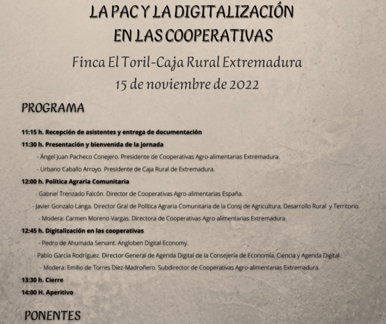 Jornada sobre el futuro del campo extremeño: la PAC y la digitalización en las cooperativas