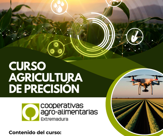 Cooperativas Extremadura pone en marcha un curso de agricultura de precisión y drones