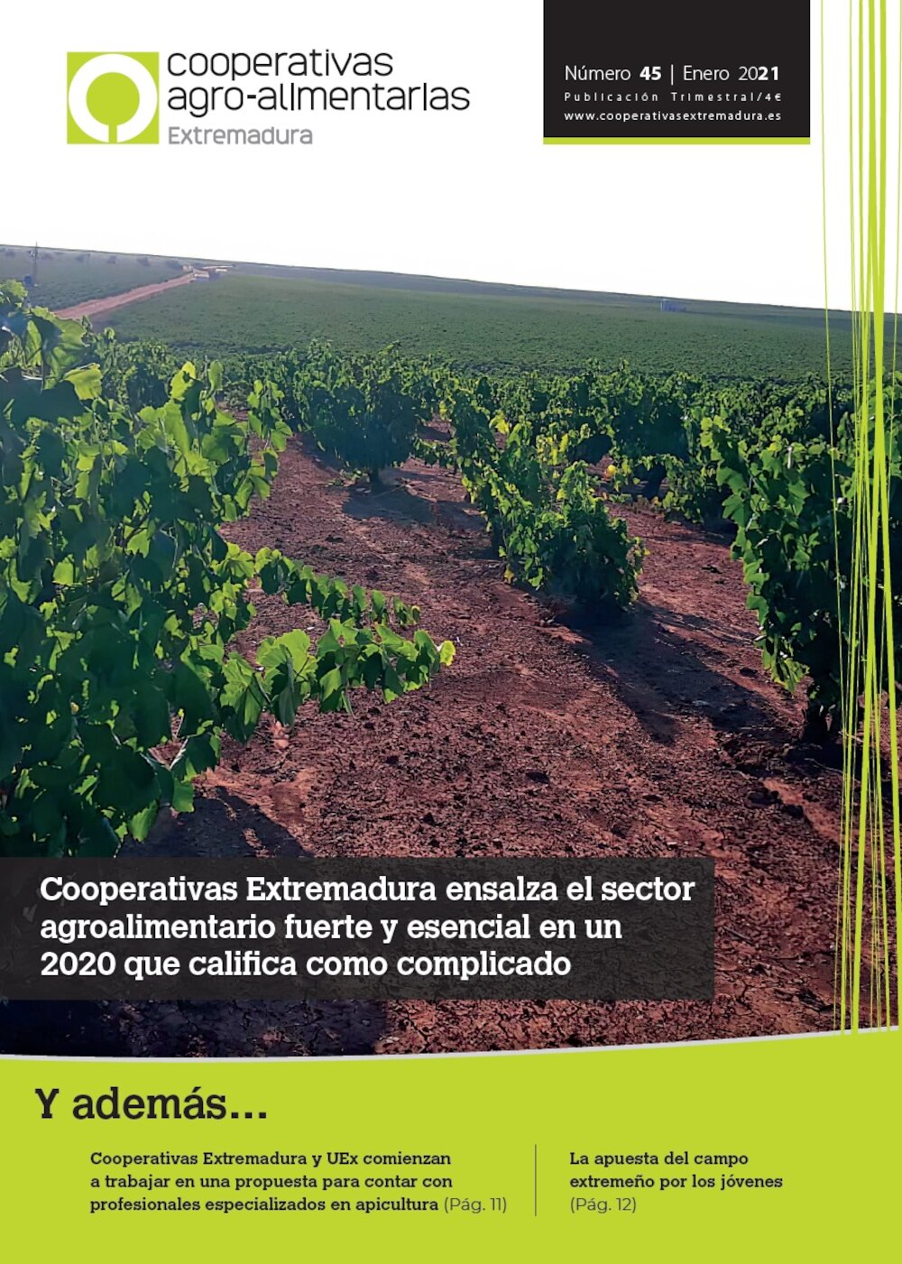 Disponible el último número de la revista Cooperativas Agro-alimentarias Extremadura