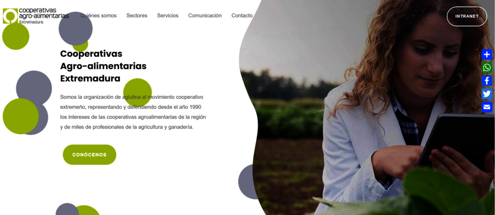 Cooperativas Agro-alimentarias Extremadura estrena web