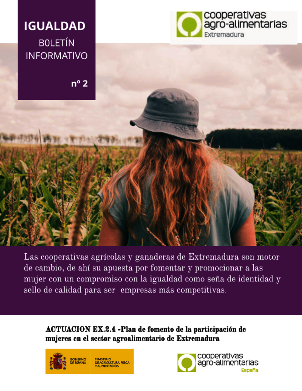 Un boletín sobre Igualdad pone en valor la participación de mujeres en las cooperativas agroalimentarias de Extremadura
