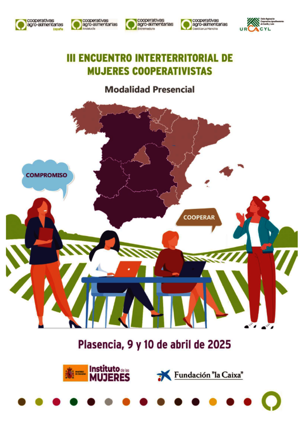 Mujeres cooperativistas de Andalucía, Castilla-La Mancha, Castilla y León y Extremadura participan en un encuentro interterritorial en Plasencia