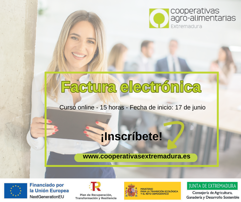 Curso online: la factura electrónica en las cooperativas agroalimentarias Curso online: la factura electrónica en las cooperativas agroalimentarias