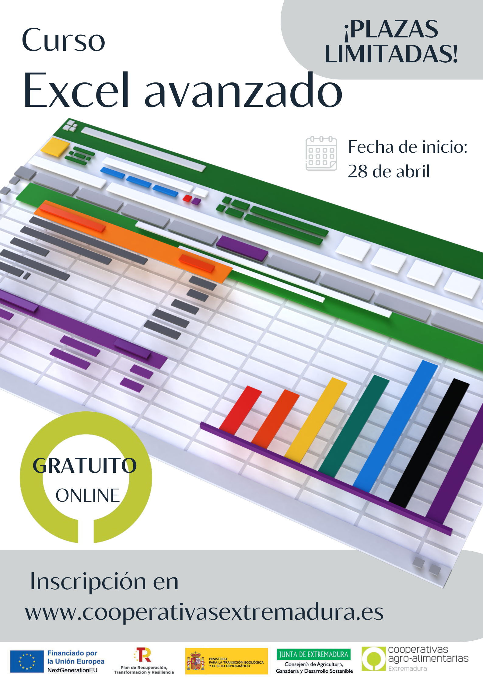 Curso online:  Excel avanzado para la gestión de cooperativas agroalimentarias