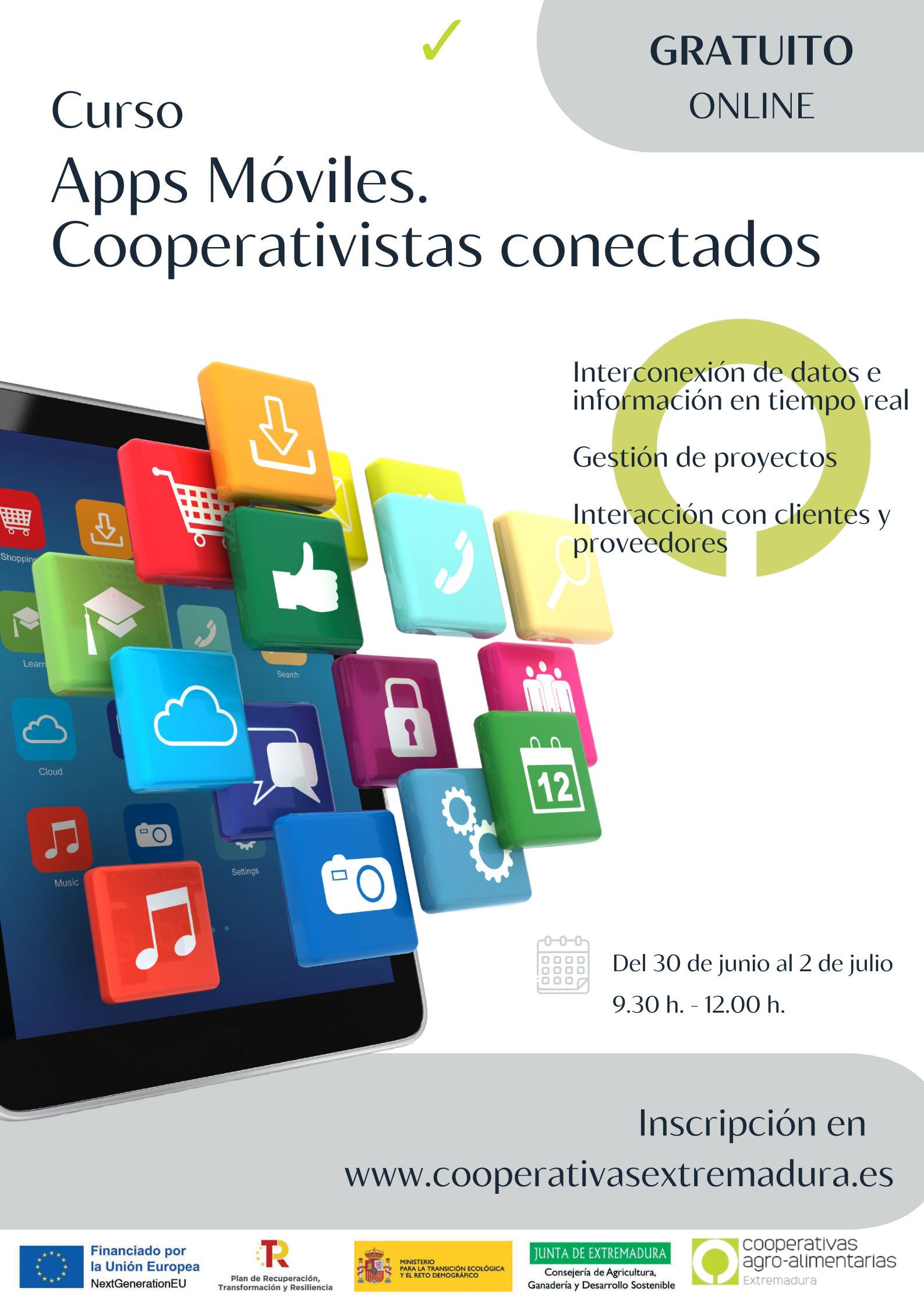 Curso online:  Apps móviles. Cooperativistas conectados 